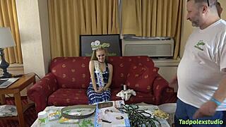 Luna Lips' Pregnant Pussy Gangbanged by Hung Cocks Doggystyle