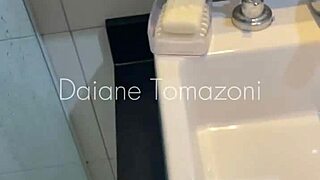 quick dorm bathroom fuck with classmate's huge cock 😍🍆💦 girlfriend gets dirty fishnets fetish ride