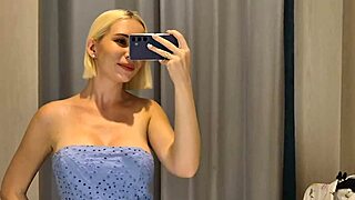 transparent try-on haul exposes tits at mall spy cam!