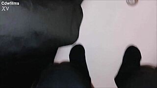 Burglar caught breaking in seduces curvy ebony lady in lingerie