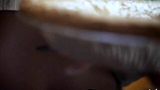 glam ebony teen victoria antoinette strips naked in kitchen?