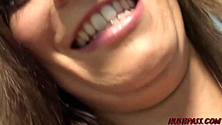 crissy cums dirty brunette slut gaped ass fucked missionary sideways monster cock facial.