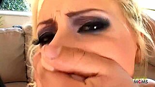 a blonde milf in latex takes rough doggystyle from two hard cocks