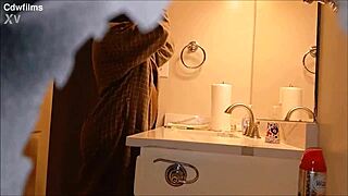 Burglar caught breaking in seduces curvy ebony lady in lingerie