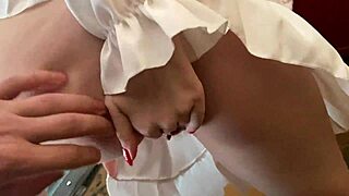 Hot maid moans loud fucking me outdoors quickie