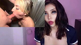 horny latina pov blowjob creampie pulls off condom cums