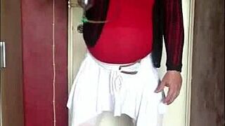 SISSY CROSSDRESSER BEGS: FILL MY PISS TUBE SO I CAN SWALLOW EVERY DROP!