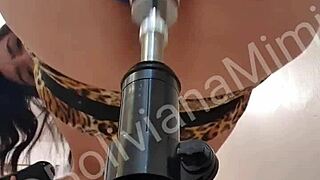 Latina's Pussy Destroyed by Sex Machine Intense Fucking Orgasms