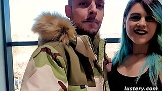 sukii and nen take hardcore public pounding bent over cowgirl outdoor licks