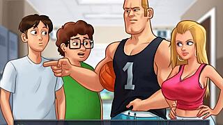 Who's fucking this big ass hentai babe first in Summertime Saga?