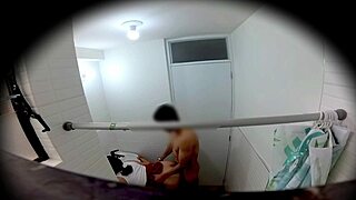 Skinny Mexican college girl orgasms in bathroom after party upskirt fun