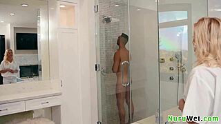 imagine her oiled curves sliding over you before the deep nuru fun begins