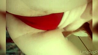 redhead's puffy nipples and panties tease in horny european play