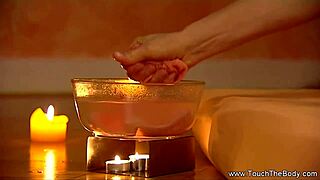 Blonde Couple Delivers Intense Penis Handjob Massage