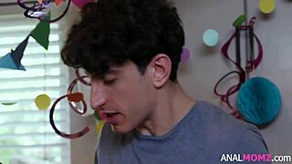 Stepmom takes monster cock anal on birthday