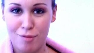 Skinny babe gives extreme handjob to huge tits bouncing wildly