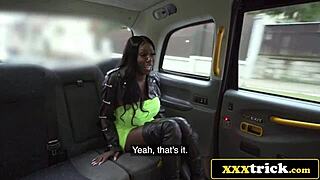ebony goddess gags on italian cock in cab backseat?
