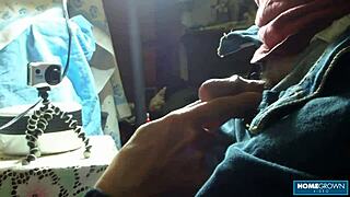 busty granny deepthroats small cock begging for hot cum load