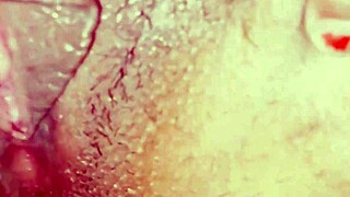 he shares the bed with busty aunty bending her over for closeup creampie in tight wet pussy