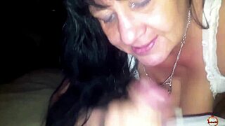 Klaudiaambergirl's outdoor cougar blowjob and creampie compilation with big natural tits.