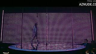 Jennifer Lopez strips sexy in stockings at night club hustlers