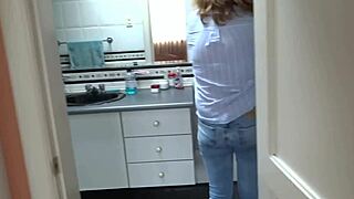 stepmom slips into sexy lingerie, spreads for stepson's throbbing cock