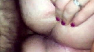 blasting hot cum all over her chubby wife's tight asshole