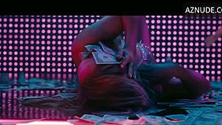 Jennifer Lopez strips sexy in stockings at night club hustlers