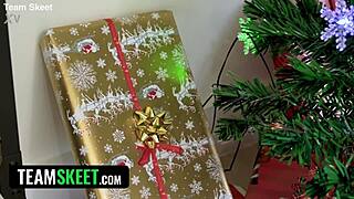 santa drops early load on blonde big tits trailer