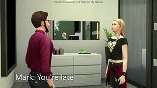 rachel cheats on chloe bent over doggystyle cowgirl creampie in 3d sims 4 animation