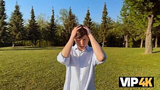 Girlfriend cheats pondside cuckold pov with friend 😈🔥🍆