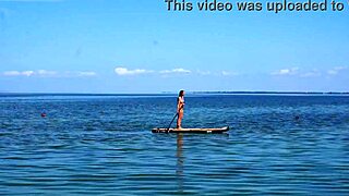 Kayak threesome turns into amateur mature outdoor fuck