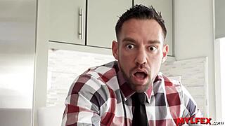 sensual housewife serves breakfast then bareback ride morning