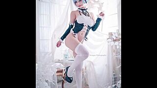 rinka okita in heels cosplay wanna jerk off to my horny challenge part 1?