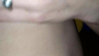 real amateur chubby wife masturbates her shaved wet pussy while moaning horny