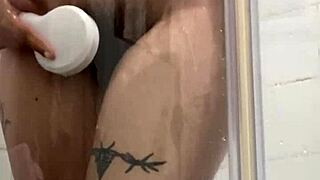 petite arab milf masturbates wet pussy in shower creampie fantasy
