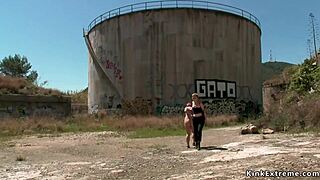 hey dude, check this alt guy pounding that chubby babe outdoors in public