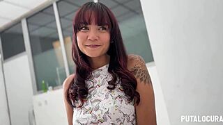 imagine torbe creampieing sexy colombiana petite allison sweet's tight pussy in putalocura interracial doggystyle!