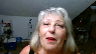 WATCH this mature ASS SPREAD in a short THONG panty parade!