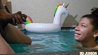 Ninfomaniac Actress Fucks Huge Cock Poolside Break