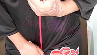 naruto's curvy hentai girl rides dildo in sexy cosplay