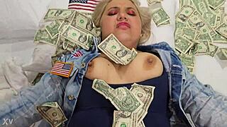 Blonde Fuck Doll Pounds Pussy for Cash All Day Long!