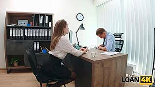 Una Fairy Fucked Hard on Loan4k Office Desk with Natural Tits