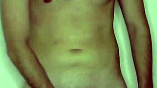 solo guy strokes to massive cum explosion massage