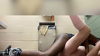creampied hard on the bathroom floor after rough doggystyle pounding 💦🚿