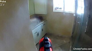 Christy mack strips nude in hd shower, teasing her big tits and wet pussy.