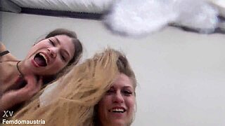 These brazen girls SPIT all over your face in group humiliation!