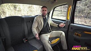 sexy athletic redhead in taxi uniform bends over for monster cock doggy creampie?