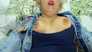 Blonde Fuck Doll Pounds Pussy for Cash All Day Long!