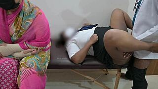 Indian Student Fucked Hard by Doctor in Front of Mommy!